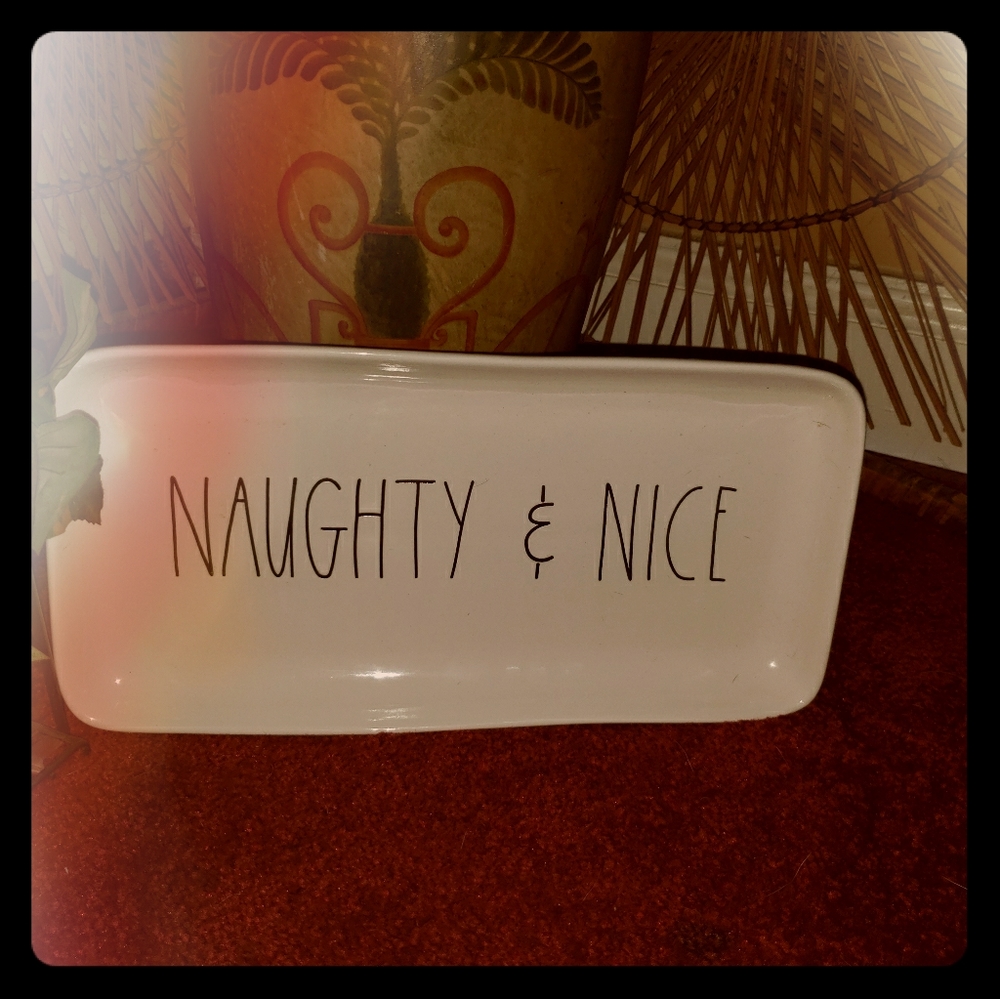 NAUGHTY & NICE RAE DUNN Platter